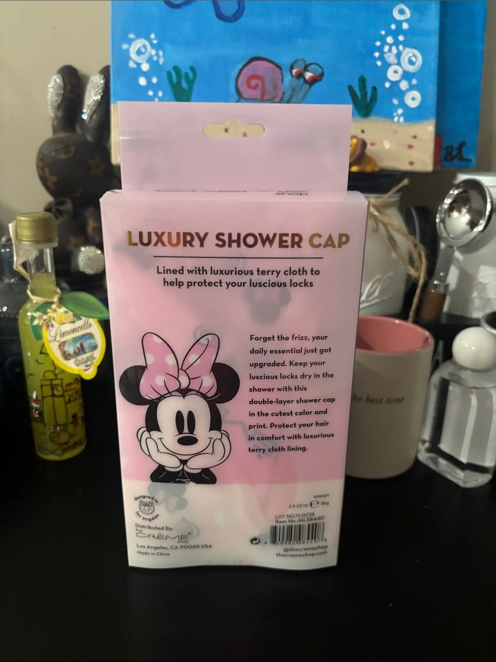 Disney Minnie Mouse Pink Luxury Shower Cap by The Crème Shop